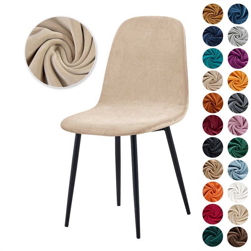 Funda para Silla de Comedor Semicircular de Terciopelo de Zorro Plateado, Transpirable, Antipolvo, para Hogar y Hotel image 7