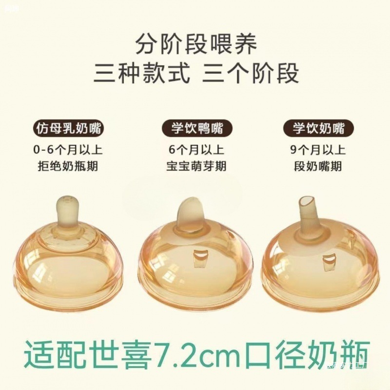 Suitable for Shixi Milk Bottle, Nipple, Duckbill Learning Drinking Mouth, Straw Cup Accessories, Kidsren's Drinking Milk and Drinking Water, Leak-Proof, Anti-Choking Weaning