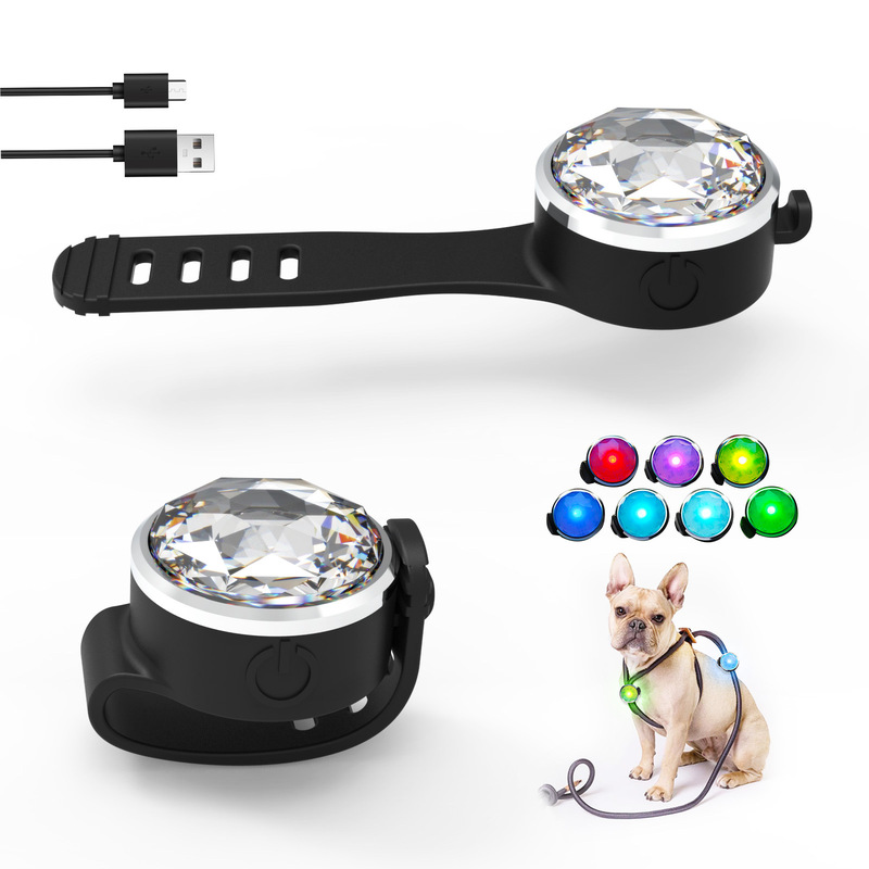 2025 Cross Border New Mini Diamond Shape Pet Light Type C Rechargeable LED Pendant Light Warning Light