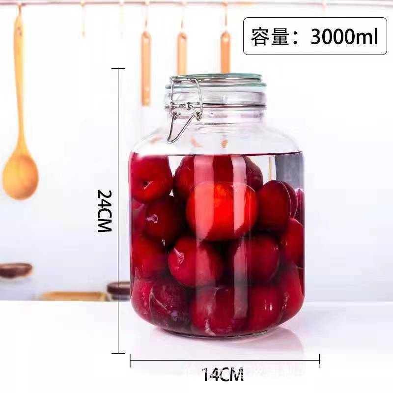 スポット密封バヨネット食品保存瓶透明ガラス瓶ワインピクルス瓶鮮度保持蜂蜜瓶ジャム瓶|undefined