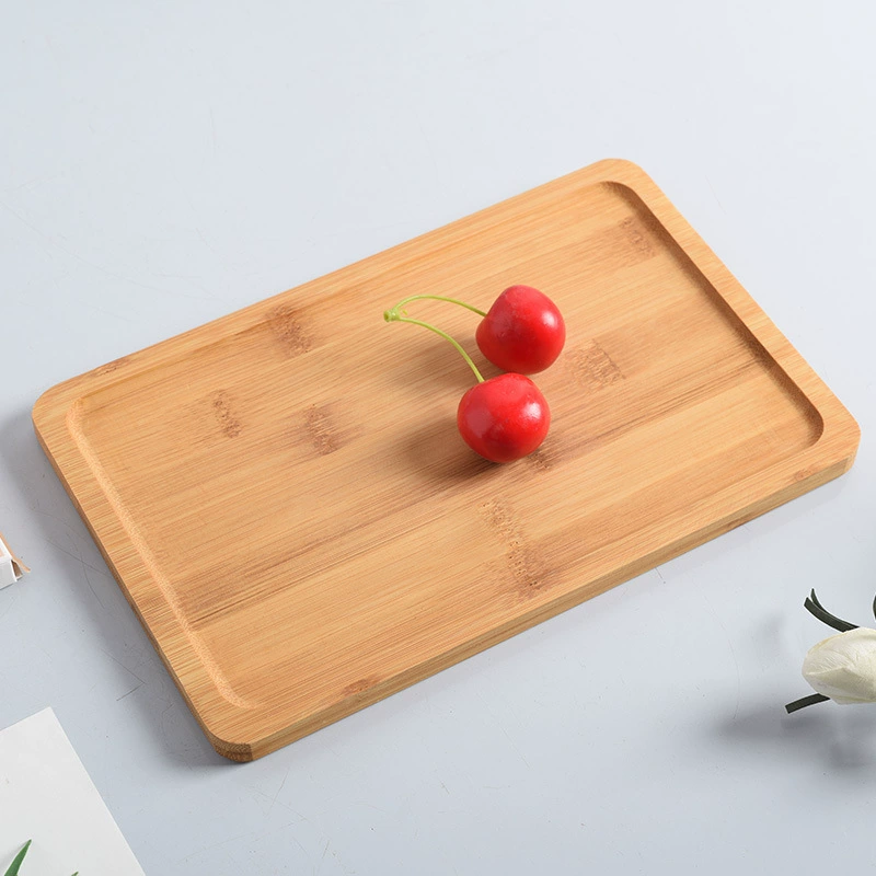 Деревянный поднос Прямоугольный бамбуковый чайный сервиз Кунг-фу Поднос Отель Бытовая обеденная тарелка Фруктовый хлеб Западная Продовольственная тарелка Деревянная