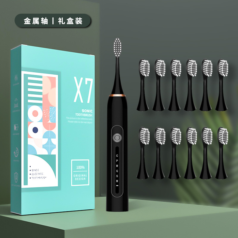 X-7 블랙 12 칫솔모