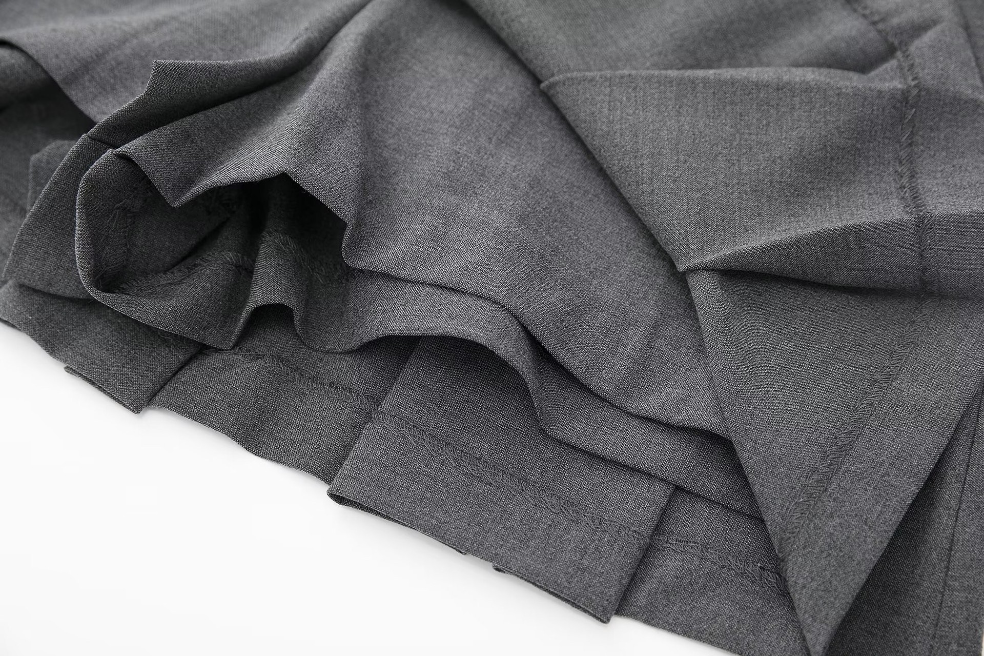 Vêtements pour femmes filles chaudes taille haute minceur large pantalon plissé mini jupe 7385524 809_voghion.com