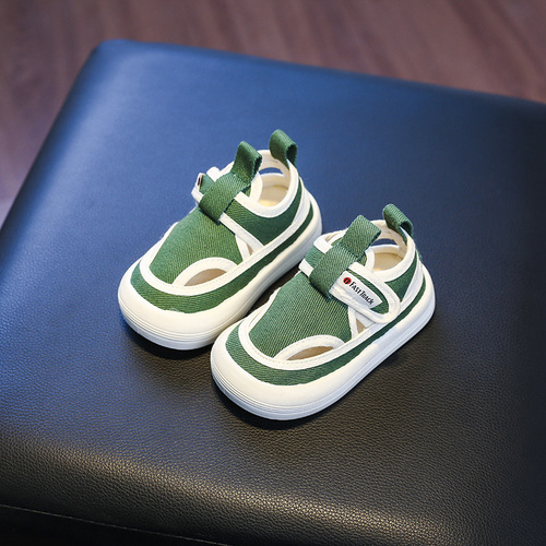 Spring and summer children's sandals, small and medium-sized children's canvas shoes, baby shoes, boys' toddler shoes, Korean style lightweight girls' bread trendy shoes