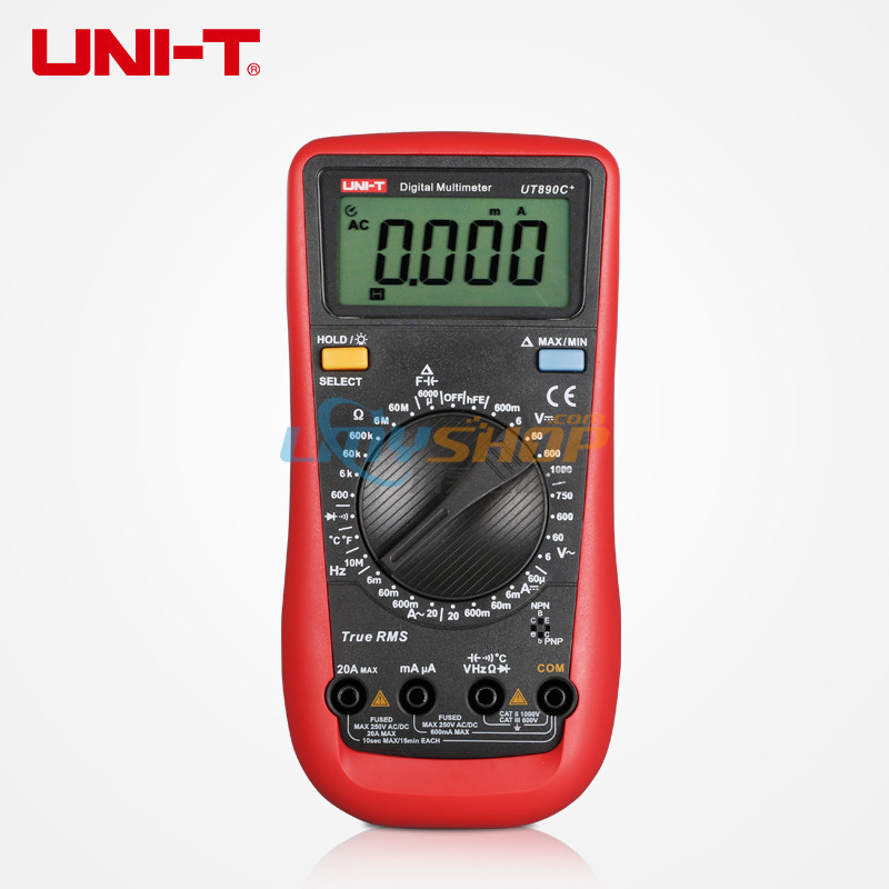优利德  UT890C+真有效值数字万用表 超大电容6000MF 通断蜂鸣