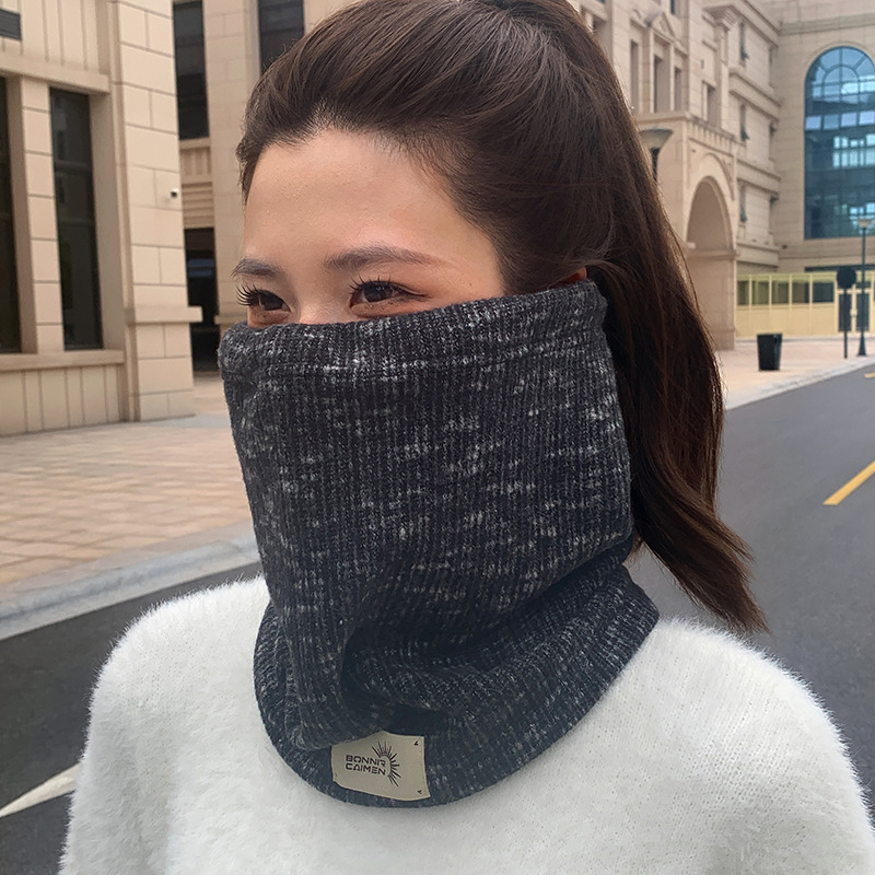 新款保暖面罩男女秋冬季骑车防寒加厚护颈脖面罩针织防风百搭围脖|undefined