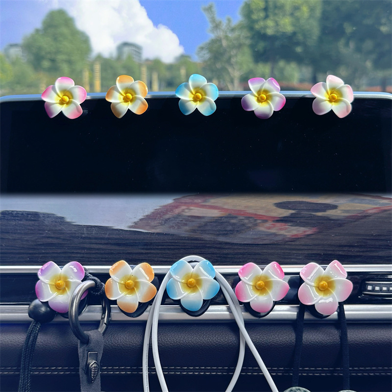 Huevo de flores adornos de automóviles consola central de automóviles decoración de flores encantadora decoración de automóviles belleza de plástico