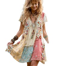 欧美独立站新款 花朵条纹 背心裙连衣裙度假风大摆连衣裙