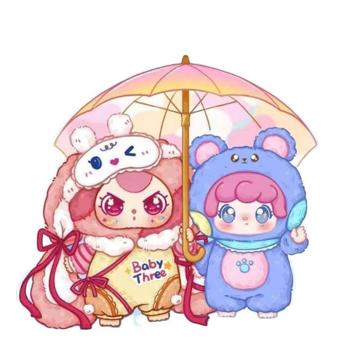 正版BabyThree娃三岁&MIA萌友记毛绒盲盒晚安宝贝同款批发毛|undefined