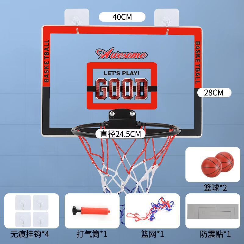 Transfronterizo de acrílico para niños de baloncesto plegable sin punzonado tablero transparente colgante canasta deportiva juguete de tiro