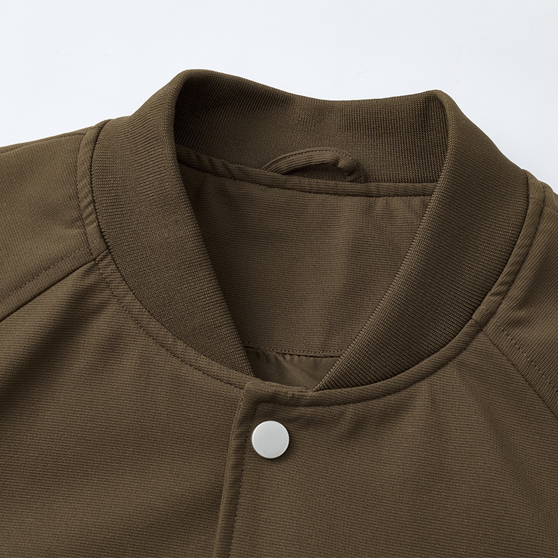 Nouveau col de baseball, veste décontractée pour hommes à la mode et tendance printemps-automne, décoration de poche en trois dimensions,_voghion.com