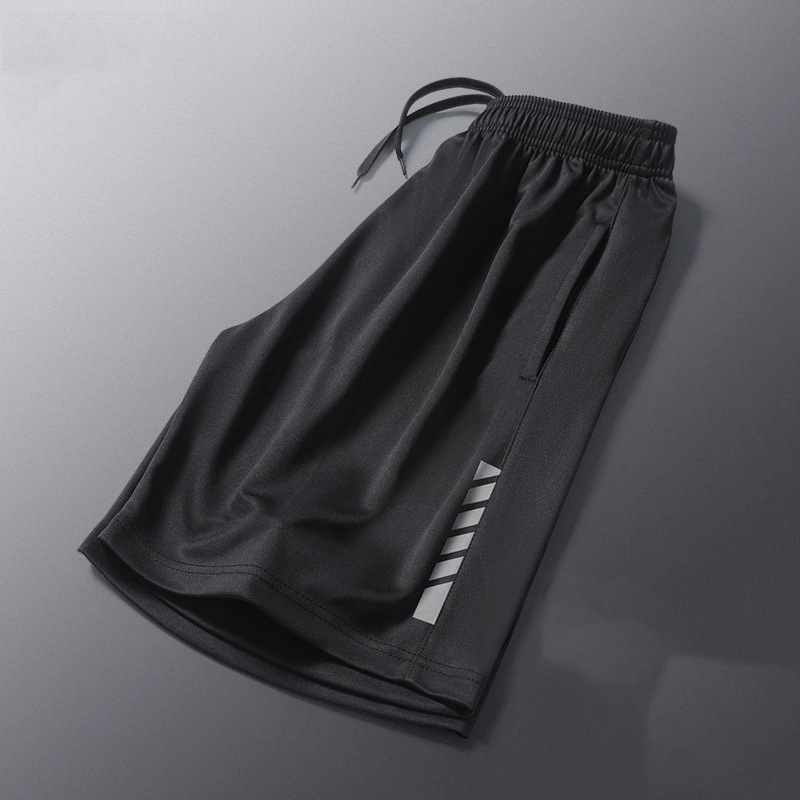 Pantalones cortos deportivos para hombres corriendo verano hielo seda delgada Baloncesto de secado rápido entrenamiento físico suelto pantalones cortos casuales aire acondicionado
