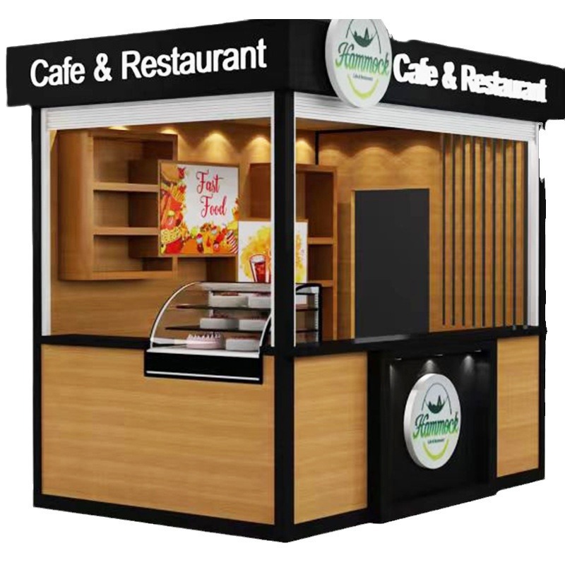 Quiosco de ventas móvil, contenedor, sala móvil, exterior, exterior, estructura de acero creativa, fábrica de viviendas móviles a prueba de agua al por mayor