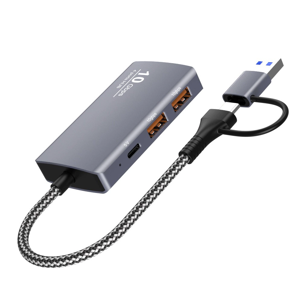 USB 3.2 Gen2 10G Type-C разделитель с подачей постоянного тока, 10G высокоскоростной хаб с питанием