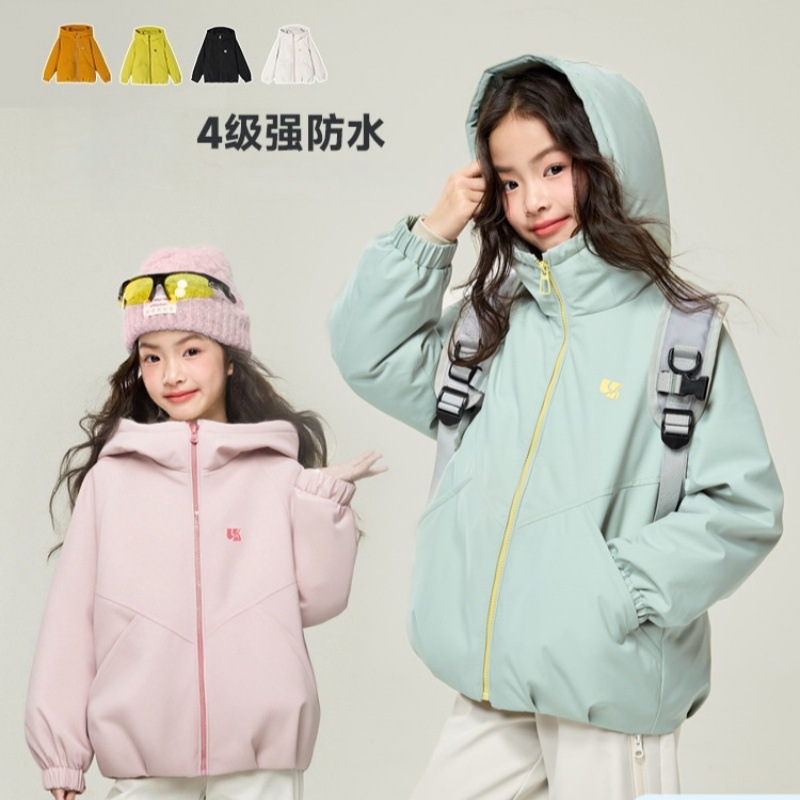 2025 New Style Girls' Autumn and Winter Thickened Warm Down Cotton-padded Jacket, Stylish Casual Windbreaker Jacket, Cotton-padded Coat for Medium and Large Children