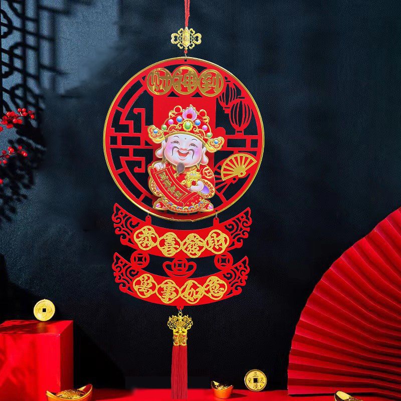 摇头财神爷挂件电动财神亚克力烫金财神春节结婚喜庆用品一件批发|ru