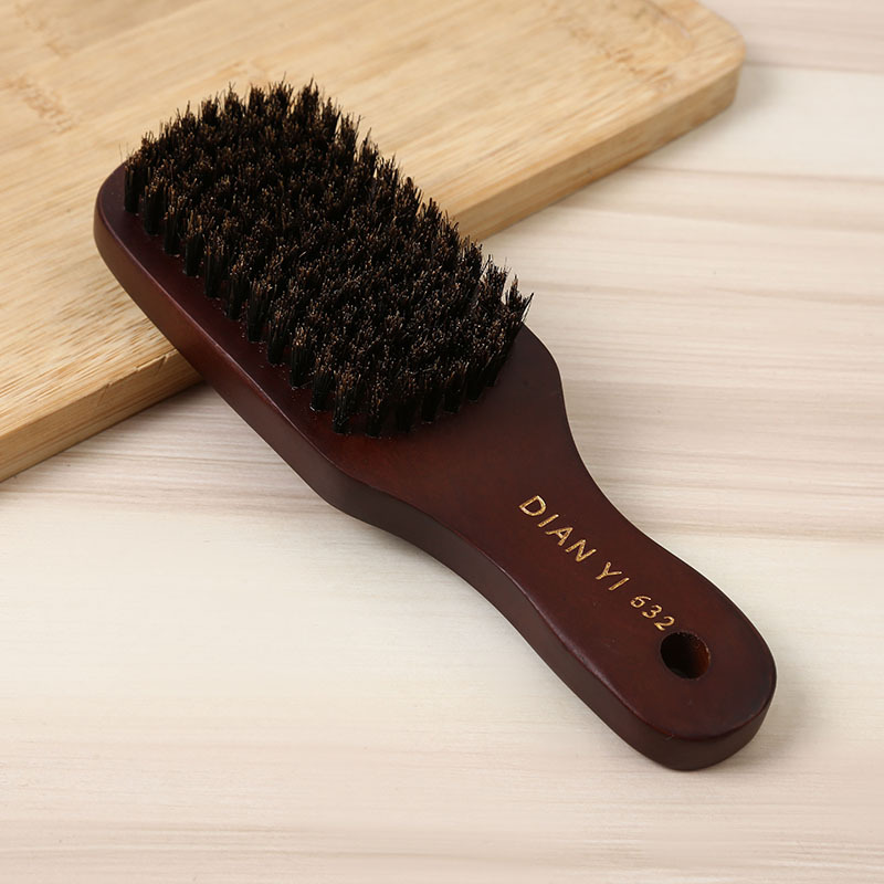 Amazon's new beard comb and beard brush style, oil hair cutting and barber brush, pig bristle beard brush manufacturer wholesale