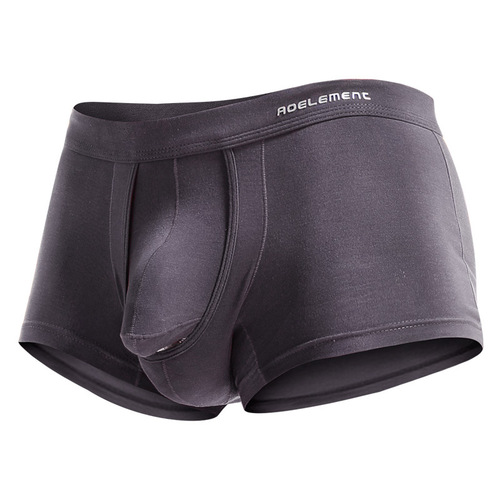 Men's underwear, scrotum support bag, bullet style separated underpants, modal u-convex physiological youth boxer briefs