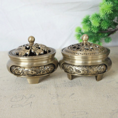 Heavenly Dragon and Phoenix, Auspicious Lotus Incense Burner, Private Club Foot Bath Salon Office Home Buddha Hall Decorative Ornament