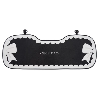 Waist support, Car Cushion - chenille-white-edge-bow-cushion-rear-seat