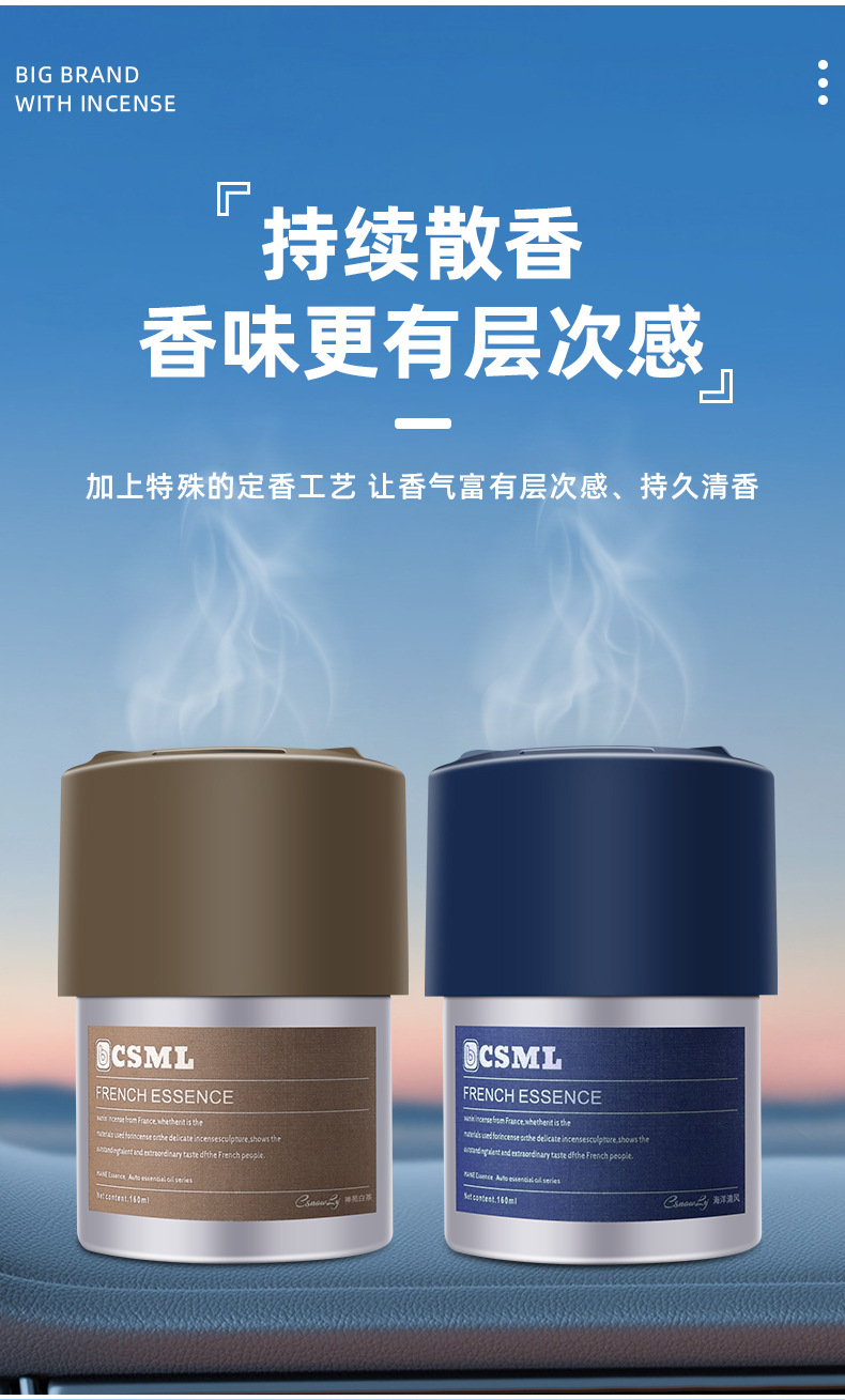 Cross-Border Popular Car Solid Fragrance Balm, Car Perfume, Car Air Freshener, In-Car Fragrance Decoration Supplies, High-End Feel for Men