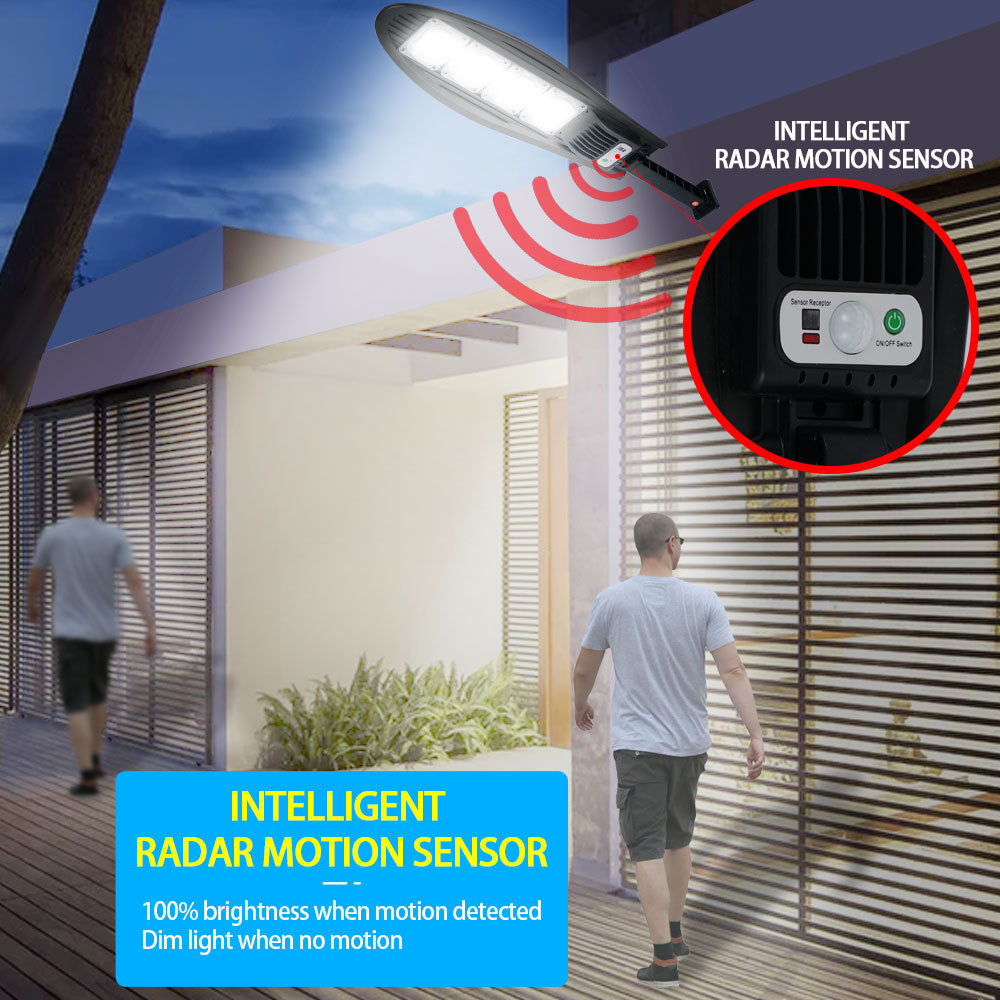 Nueva lámpara de calle solar lámpara de carretera de inducción del cuerpo humano 100wled integrado extra grande lámpara de calle solar