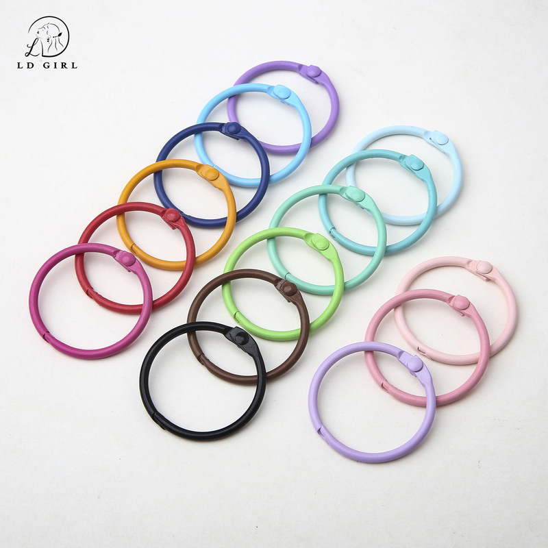 Painted Book Rings, Movable Card Rings, Calendar Loose-Leaf Wire Binding Rings, DIY Alloy Accessories, Book Rings, Keychains