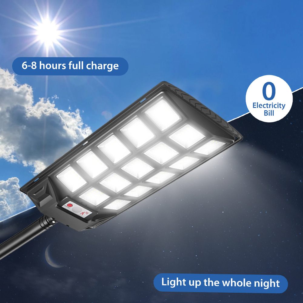 Integrado al aire libre, tres lados, modelo led, farola solar, iluminación de inducción del cuerpo humano para el hogar, luz de jardín impermeable