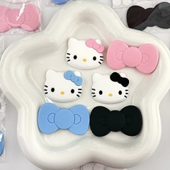 KT 猫 DIY ソフトシリコン携帯電話ケース断熱水カップスリッパ装飾穴靴バックルヘアピン収納ボックスアクセサリー