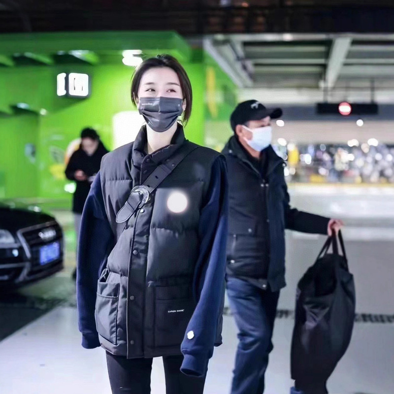 2025 Cross-Border Goose Home Autumn and Winter New Thickened down + Cotton Thermal Vest Windproof Waterproof Jacket Stand Collar Coat