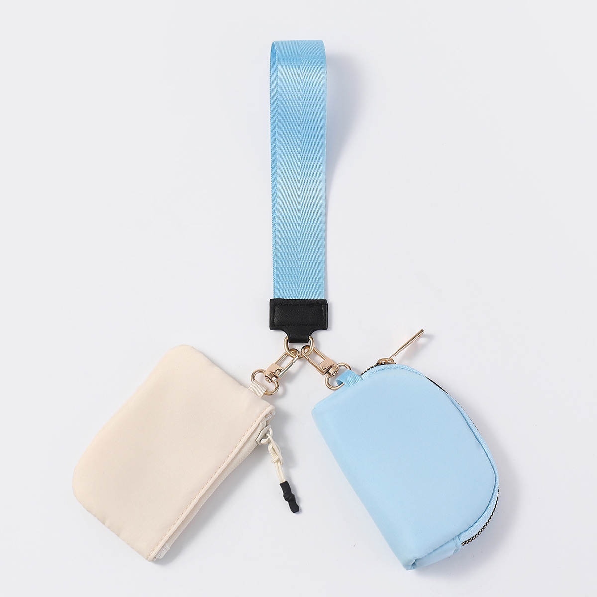 Bolso de muñeca transfronterizo LULU con el mismo estilo Mini bolso de color de moda portátil Estuche para llaves de almacenamiento impermeable de nailon