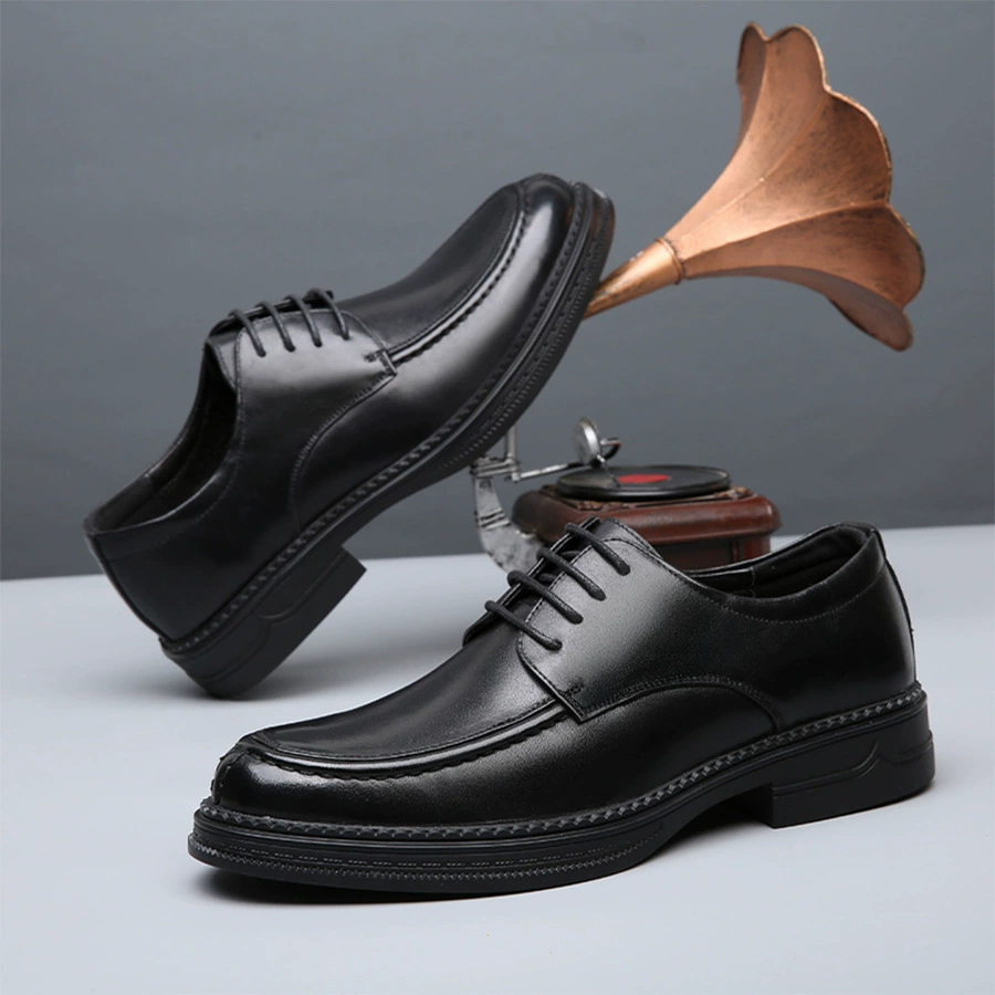 Мужская кожаная обувь, мужская обувь, формальная кожаная обувь, верхний слой, кожа, новая оптовая продажа, поколение деловых повседневных, с мягкой подошвой