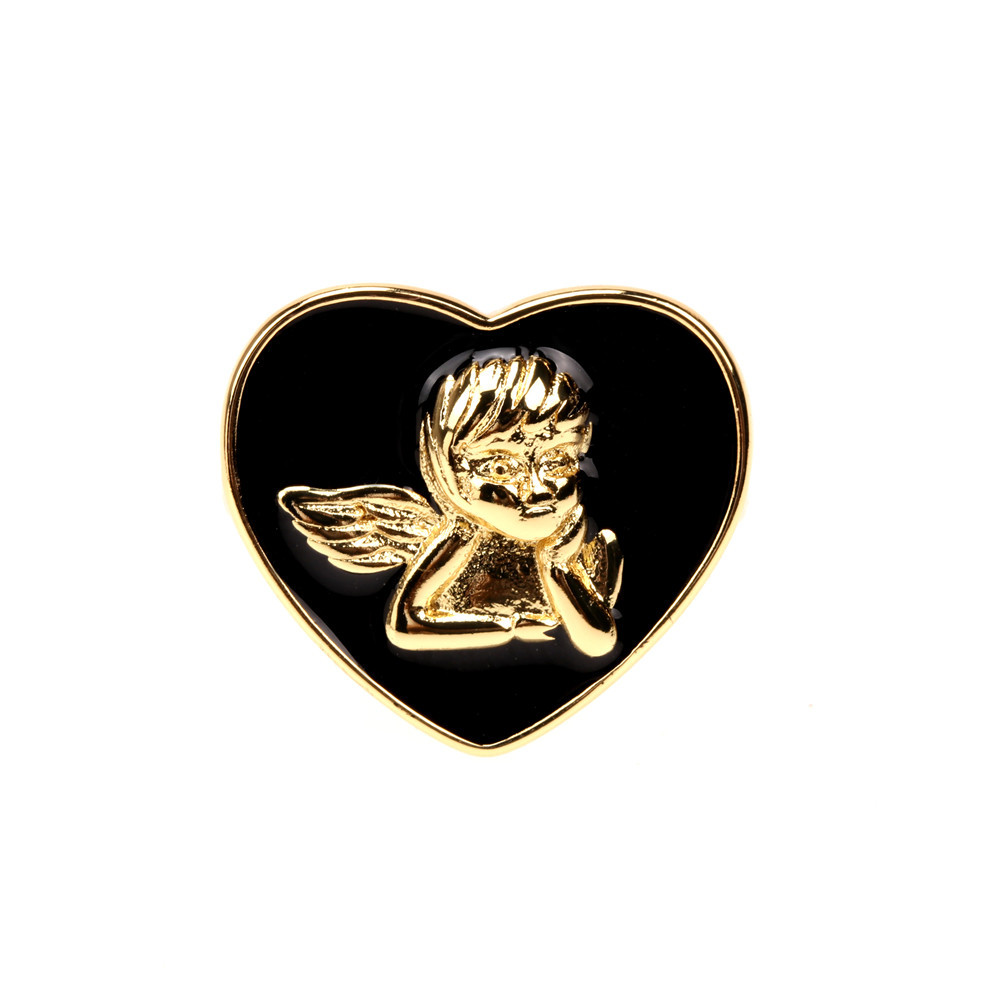 Nihaojewelry Wholesale Jewelry New Oil Drop Heart Angel Pattern Copper Ring display picture 12