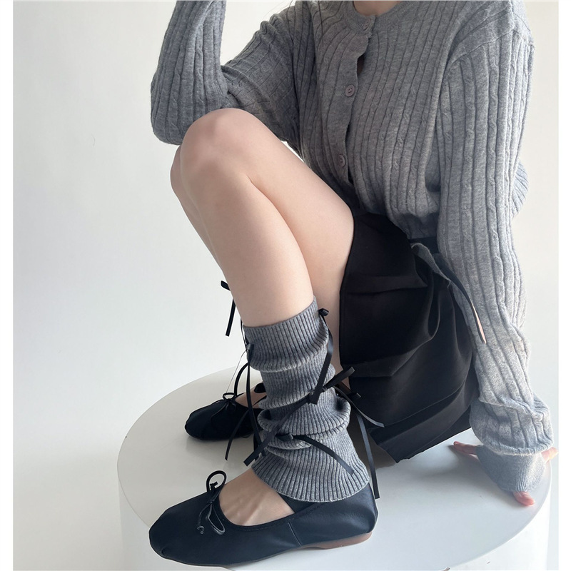 春の夏のキャンディー色の薄いタイプのバレエ風の甘い靴下のカバーの女性のピンクの青い蝶結びの山の足のカバーの少女の靴のカバー|undefined