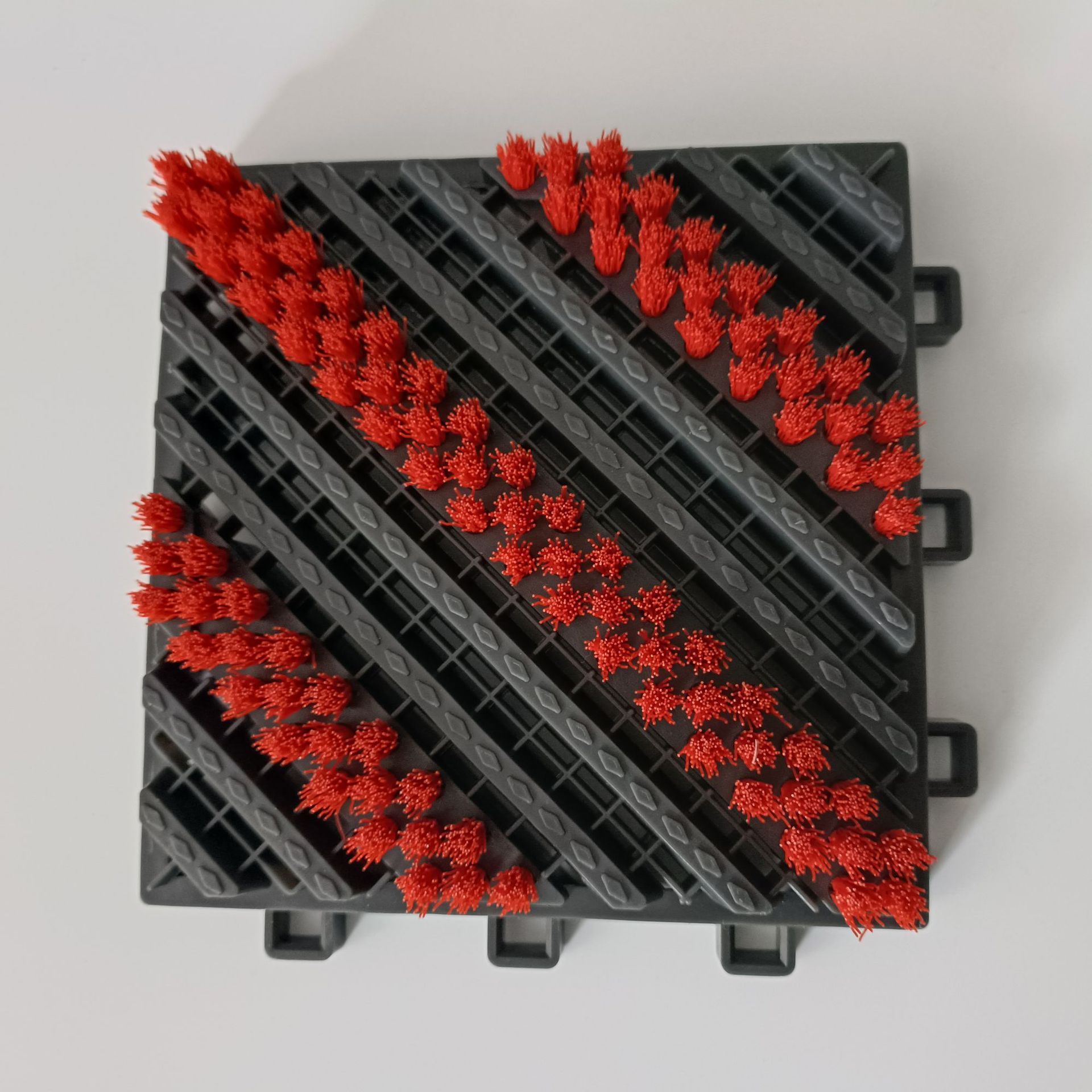 싱글 3 브러시 [15*15cm 그레이 보디 레드 브러시 실크]]