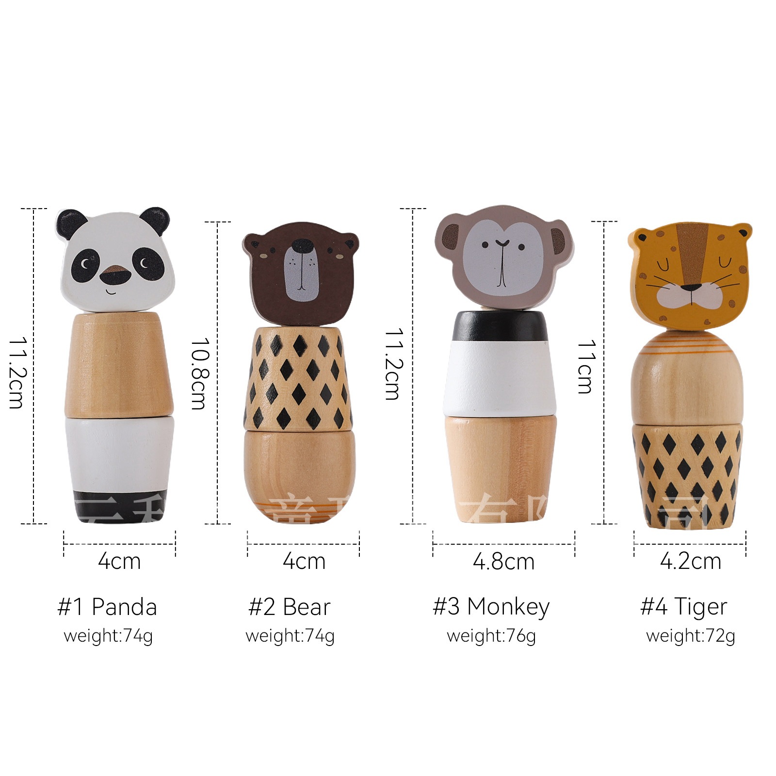 Educación temprana para bebés, juguetes de tornillo prácticos, bloques de construcción de animales de dibujos animados, juguetes combinados de tuercas giratorias ensamblados