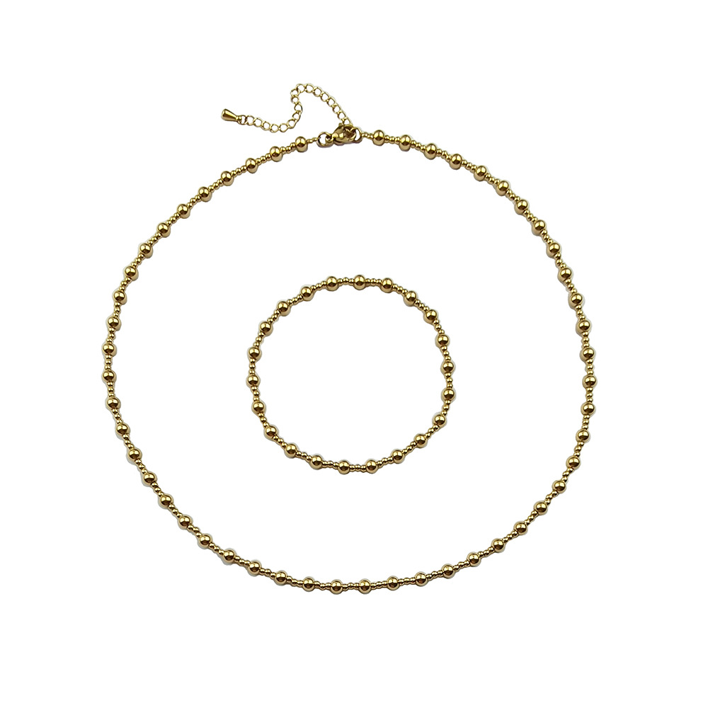 10g Weight Bracelets, Necklace Classification 1 Piece, 1 Set Quantity Holiday, Daily Occasion 304 Stainless Steel Material Geometric Pattern Women's Gender Plating Design Simple Style, Classic Style Style 1 Piece 1 Set 304 Stainless Steel Bracelets Necklace 20