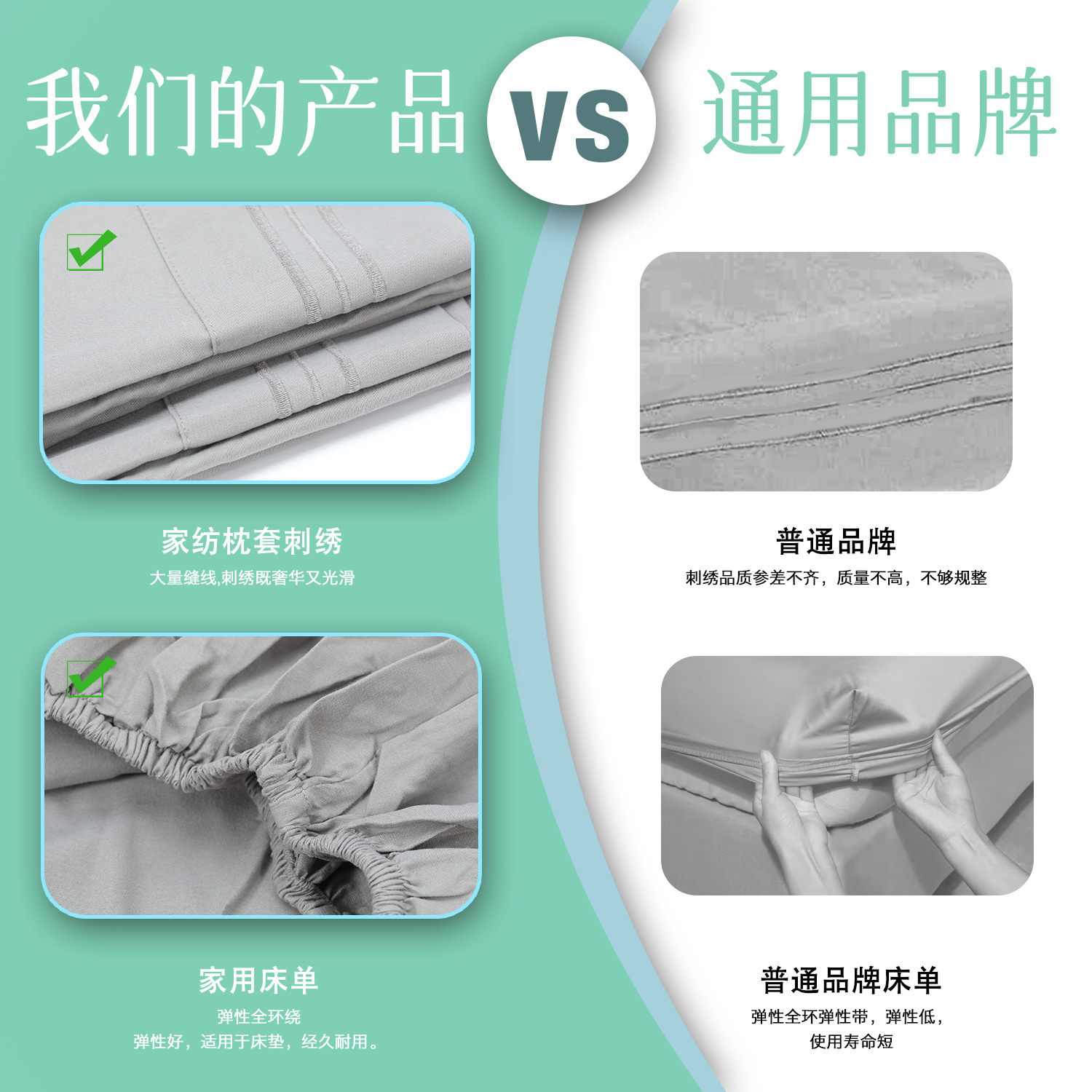 Ropa de cama de cuatro piezas de 40 piezas de color sólido de algodón al por mayor personalizado, juego de cuatro piezas para el hogar certificado internacionalmente