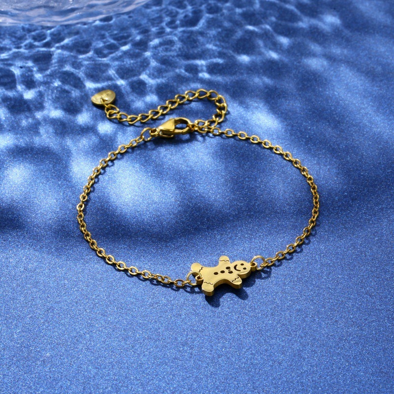 jewelry欧美跨境新款时尚饰品雪人手链女气质可爱圣诞节设计吊坠|undefined