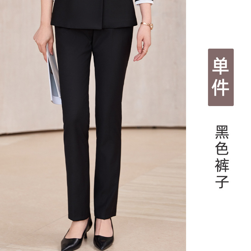 黑色西装套装女公务面试正装通勤气质白领经理工作服酒店前台西服|undefined