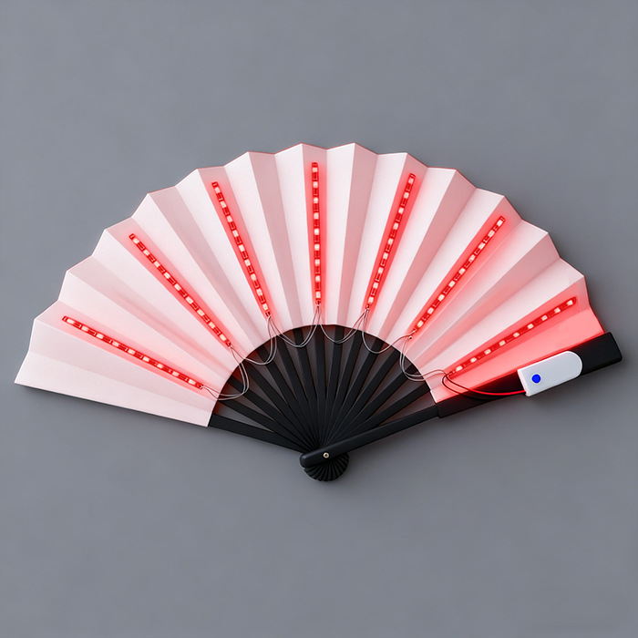 Atmósfera de actuación en el escenario accesorios LED ventilador luminoso ktv bar club nocturno Bengdi ventilador plegable 6V LED ventilador de fantasía