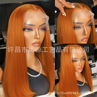 齐刘海波波头真人发假发多色蕾丝头套Human Hair Bob Wig跨境批发