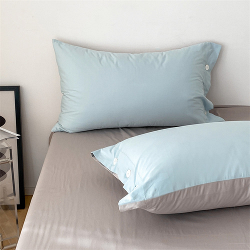 Japanese style pure cotton｜Pure cotton bed four-piece set for student dormitory, simple and light luxury bedding, three-piece set of sheets and quilt cover, excellent