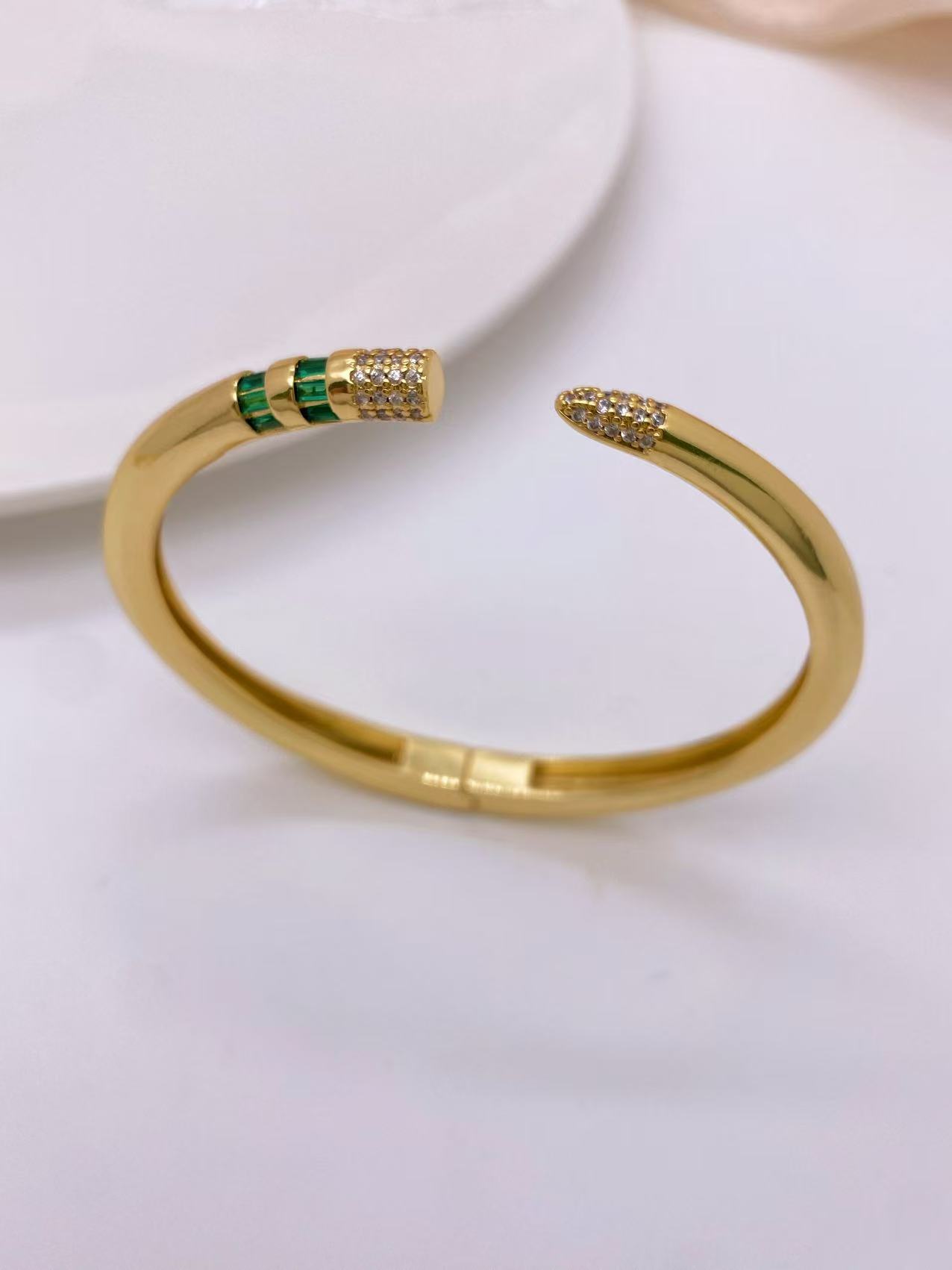 24g Weight 18K Gold Plated Plating Material Zircon Inlay Material Bangle Classification Copper Chain Material 1 Piece Quantity Casual, Daily Occasion Copper Material Multicolor Pattern All Seasons Season Women's Gender Plating, Inlay Design IG Style Style Wholesale Jewelry IG Style Multicolor Copper Zircon 18K Gold Plated Plating Inlay Bangle 7