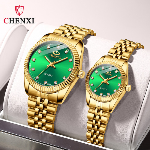 Men's and women's watches, waterproof business watches, cross-border watches, women's and men's gold couple watches