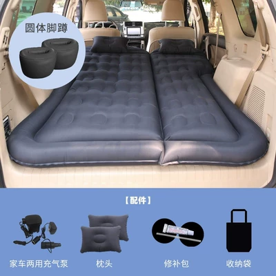 Vehicle-mounted inflatable bed Sleeping Pad, Car Travel Essential - suv-honeycomb-double-sided-oxford-black-with-family-car-dual-purpose-pump-2-round-piers