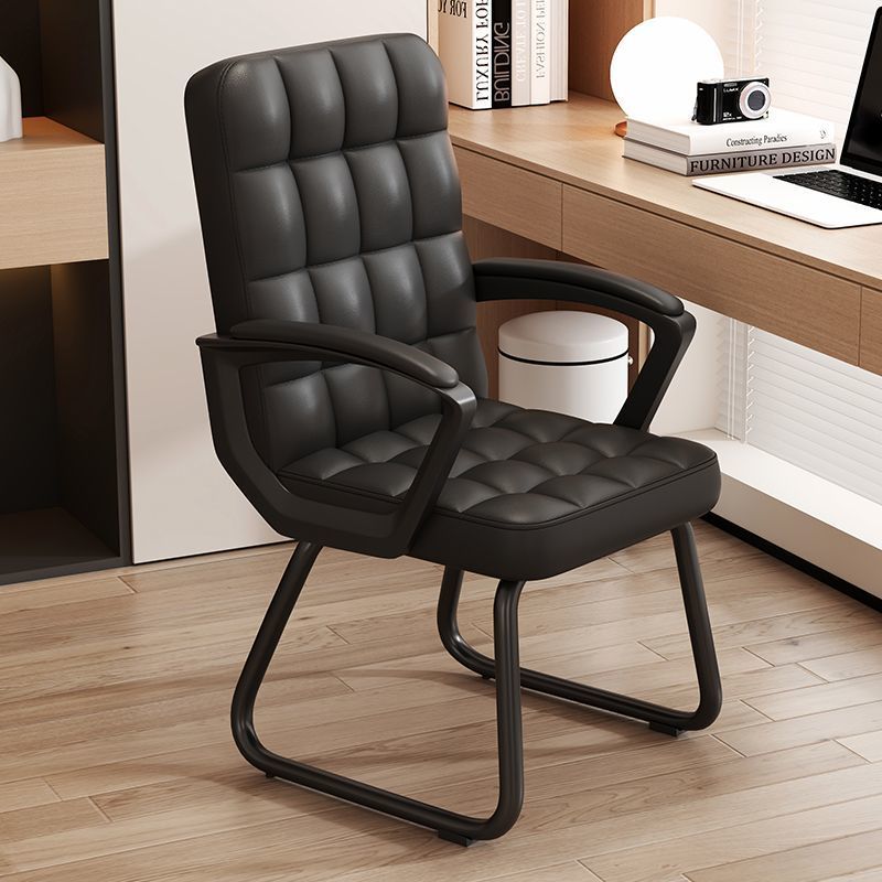 Jmo Home Comfortable Office Chair for Long Sitting, Bow-Shaped Conference Room Staff Computer Chair, Simple Backrest Mahjong Chair