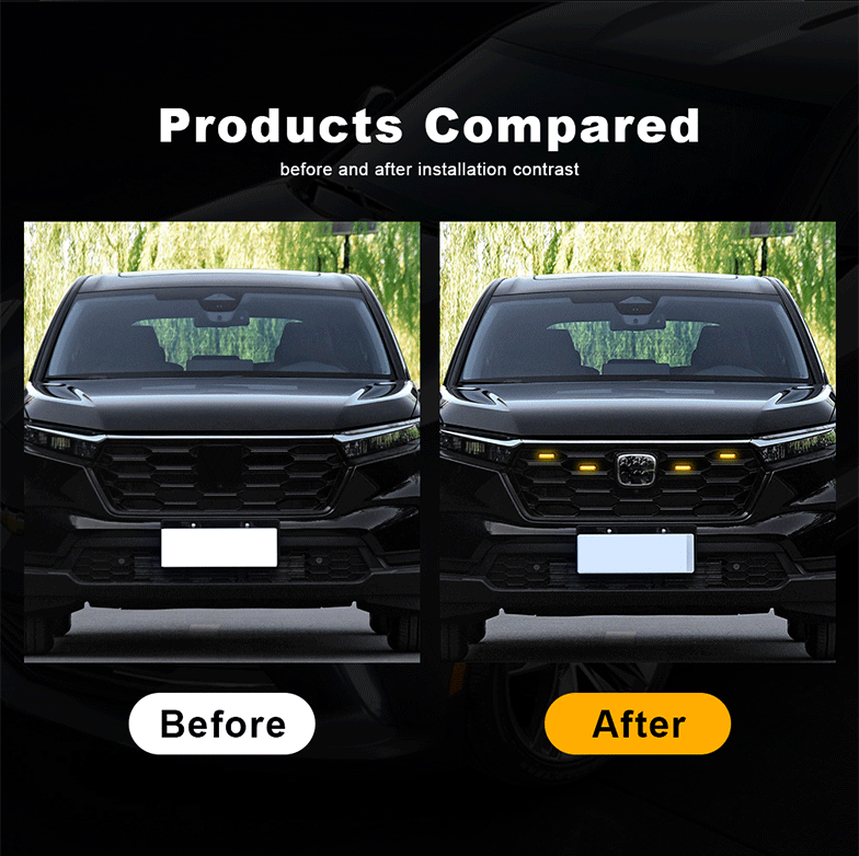 Car Grille Small Yellow Light Clip-On Led Light Suv Pickup Truck Off-Road Vehicle Grille Modification Universal Led Grille Light
