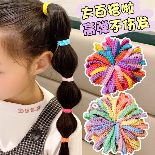 Candy color seamless headband hair band women's lace small rubber band ins high-looking children's headwear hair accessories wholesale