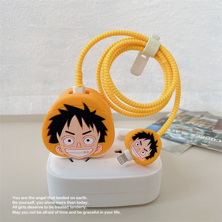 2023 nuevo cargador de dibujos animados cubierta protectora adecuada para Apple carga rápida cabeza 18/20W estándar europeo estándar americano aplicable